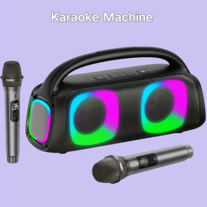 Bluetooth karaoke speaker with Microphones, PA System