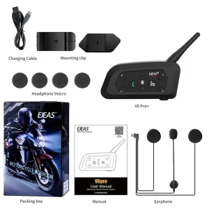 Motorcycle Helmet with Waterproof Bluetooth Communicator
